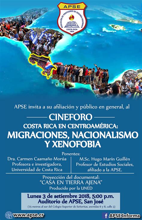 Apse Invita Al Cineforo Costa Rica En Centroam Rica Migraciones