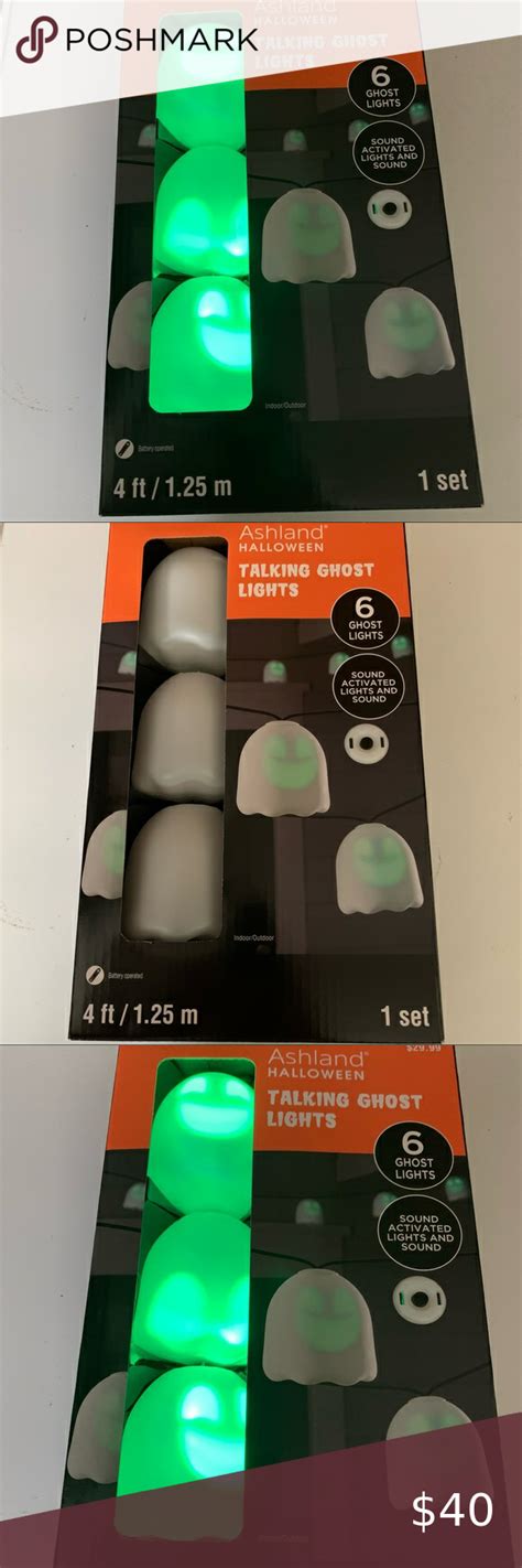 Pc Halloween Light Up Ft Sound Activated Talking Ghost Screamer