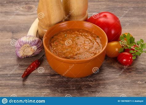 Sopa Espanhola Famosa Do Tomate Do Gazpacho Imagem De Stock Imagem De