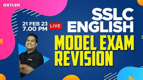 Sslc English Model Exam Revision Xylem Sslc Youtube