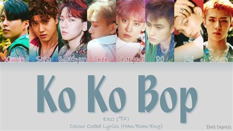 Exo Ko Ko Bop Color Coded Lyrics Han Rom Eng Youtube