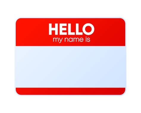 Premium Vector | Name badge hello my name is badge with my name tag paper card for ...