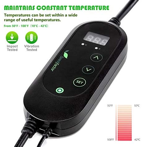 Seedfactor Met Certified Seedling Heat Mat With 50℉~108℉ Digital Thermostat Controller For Seed