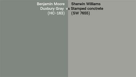 Benjamin Moore Duxbury Gray HC 163 Vs Sherwin Williams Stamped