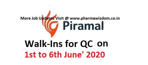 Piramal Enterprises Limited Walk In Interviews For Quality Control On