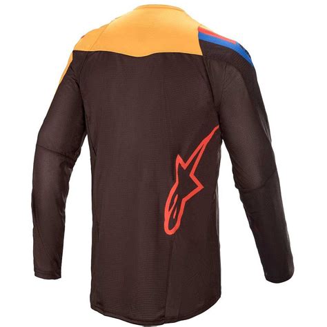 Maillot Moto Alpinestars Techstar Venom Cross Enduro Noir Rouge Orange