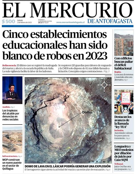 Portadas Chile on Twitter ℹ AHORA NORTE Cinco