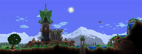 Forest Pylon Build - Roof design inspired by Khaios : r/Terraria