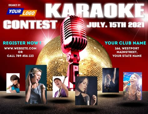 Karaoke Contest Flyer Template Postermywall