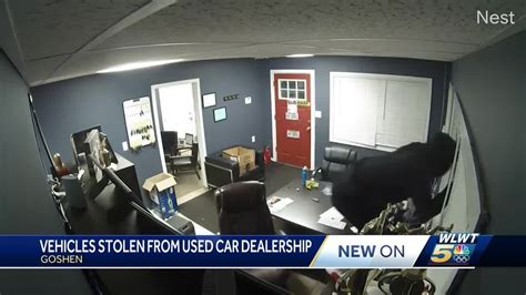 Brazen Car Theft Caught On Camera As Thieves Smash Through Dealership Window To Grab Keys Youtube