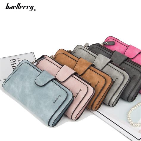 Baellerry Brand High Quality Scrub Leather Womens Long Wallet