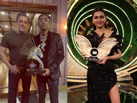 Bigg Boss Winner List Rubina Dilaik Mc Stan Lifts Bigg Boss 16 Trophy