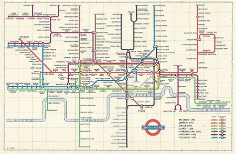 London Underground Map By Harry Beck 1959 Frontispiecemaps