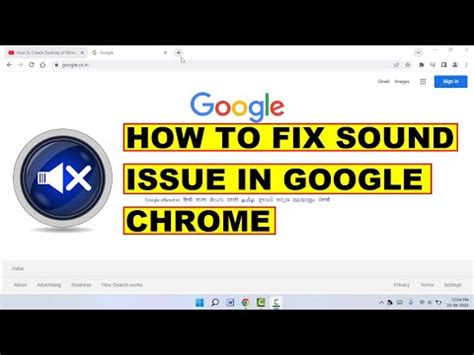 How To Fix No Sound In Google Chrome Browser Windows Youtube