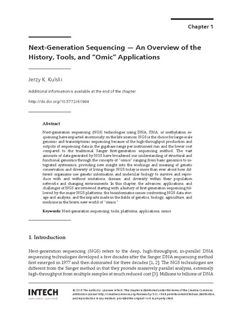 Next Generation Sequencing - Review | PDF | Dna Sequencing | Genomics