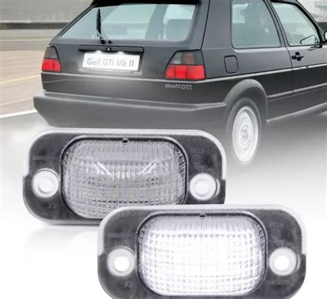 Par De Lámpara De Placa Incluye Leds Jetta Golf Mk2 A2 Meses sin interés