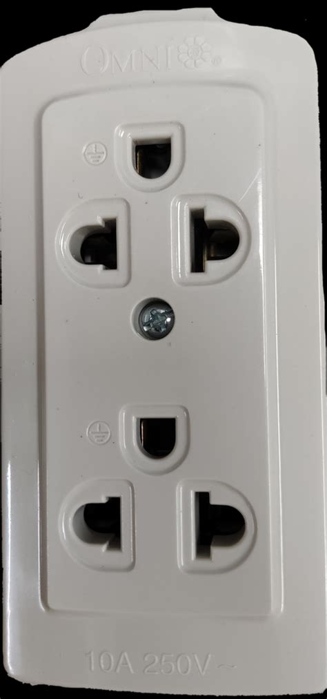 Extension Universal Outlet With Ground Gang Surface Type Outlet With