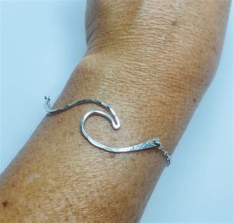 Wave Bracelet Sterling Silver - Etsy