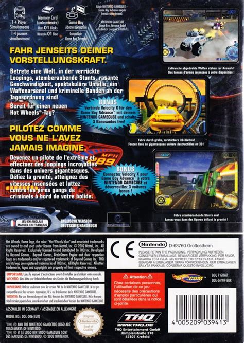 Hot Wheels: Velocity X (2002) GameCube box cover art - MobyGames