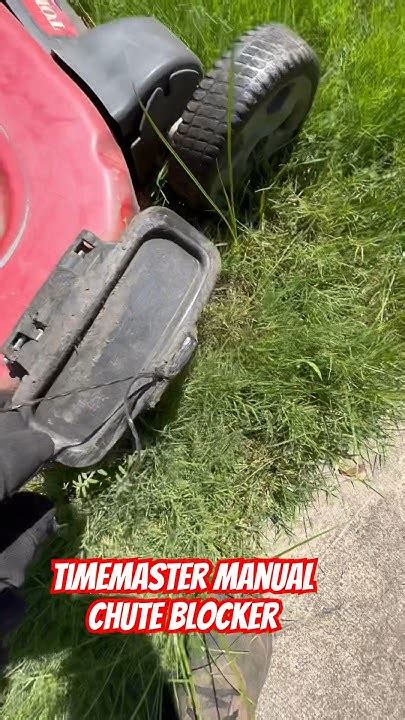 Free Simple Diy Manual Chute Blocker For The Toro Timemaster Lawnmower