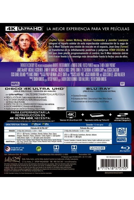 X Men Fenix Oscura Uhd K Blu Ray Blu Ray