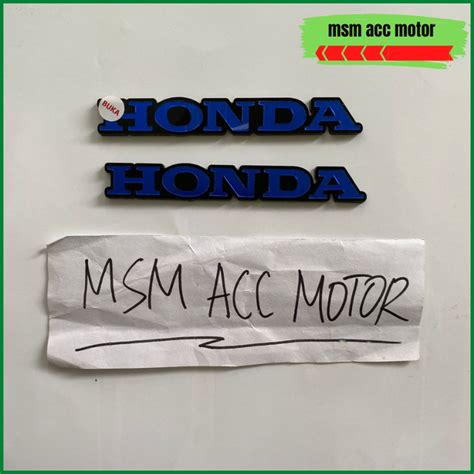 Emblem Garnis Garnish Logo D Tulisan Huruf Honda Body Motor Premium