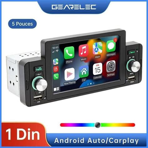 Gearelec Autoradio Pouces Bluetooth Din R Cepteur Multim Dia