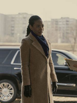 Tom Clancy S Jack Ryan Betty Gabriel Brown Wool Coat