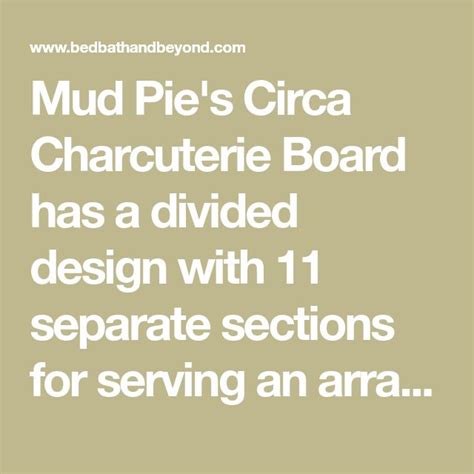 Mud Pie Circa Inch Rectangular Charcuterie Board In White Bed