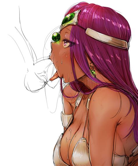 Rule 34 Bakuya Blowjob Blush Clothing Dark Skinned Female Dark Skin Dragon Quest Dragon Quest