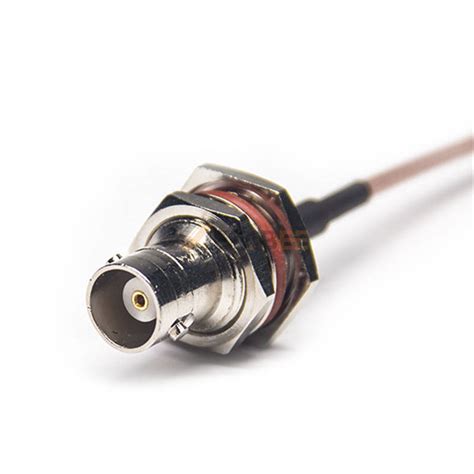 Right Angle SMB Female To Bulkhead BNC Female Coaxial Cable MetabeeAI