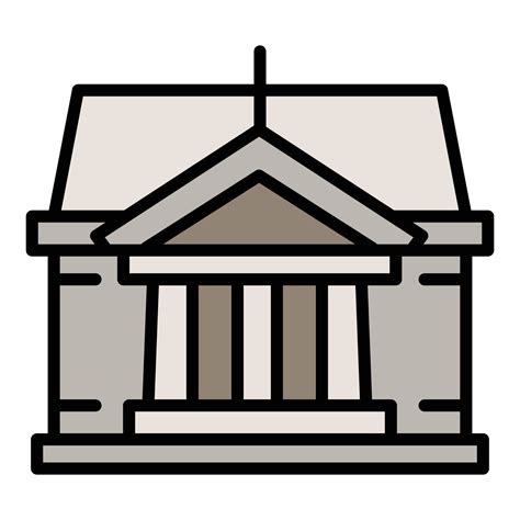 Courthouse Judge Icon Outline Style 14284852 Vector Art At Vecteezy