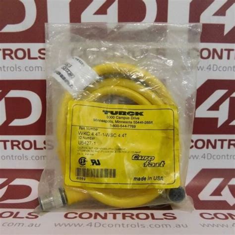 WKC 4 4T1WSC 4 4T Turck Eurofast Molded Cordset 4 Pole