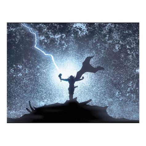 Thor Lightning Comic Panel Postcard | Zazzle | Silhouette canvas ...