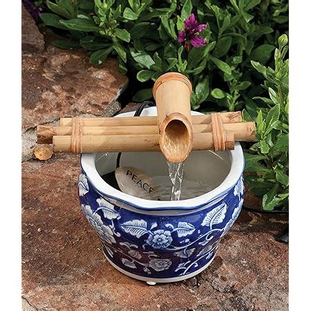 Amazon Bamboo Accents Zen Garden Water Fountain With Pump Indoor