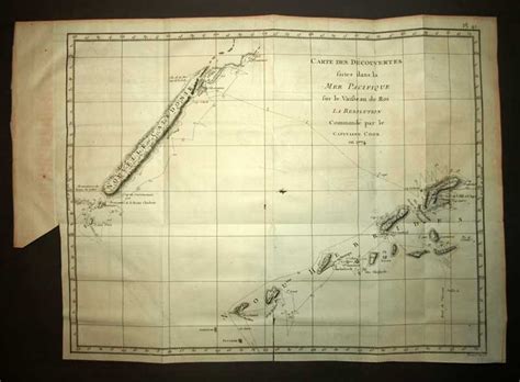 Carte De La Nouvelle Caledonie Et De L Archipel Ile D Hawai Cook James