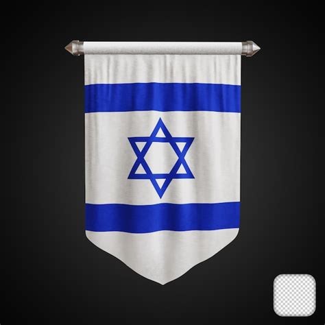 Premium PSD Pennant Israel Flag 3d Illustration