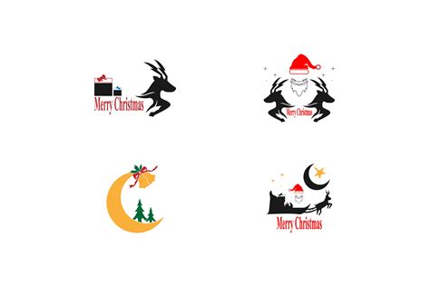 Merry Christmas Logo Vector Illustration Graphic By Fahruljunianto