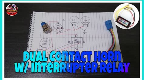 Moto Vlog 14 Dual Contact Horn Installation Diagram With Interrupter