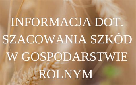 Informacja dla rolników dot szacowania szkód Gmina Radowo Małe