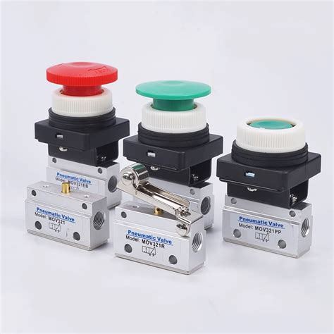 Pneumatic Roller Mechanical Valve Push Type Valve Switch Mov Pp