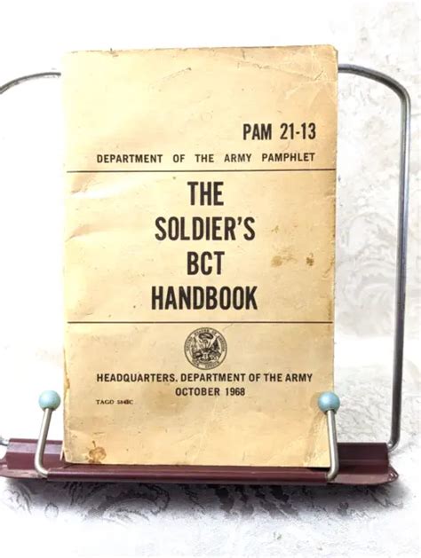 Vintage The Soldiers Bct Handbook Army Pamphlet Pam 21 13 Oct 1968