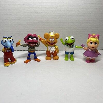 DISNEY JUNIOR MUPPET Babies Posable Kermit And Miss Piggy Action