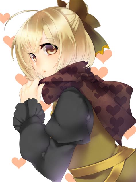 Safebooru 1girl Ahoge Blonde Hair Blush Bow Hair Bow Heart Heart