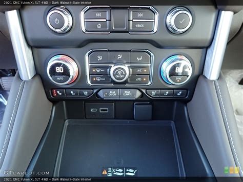 Dark Walnut­slate Interior Controls For The 2021 Gmc Yukon Xl Slt 4wd 139749632