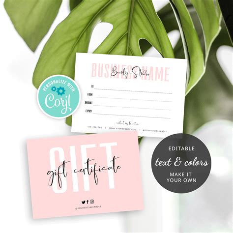 Diy Gift Certificate