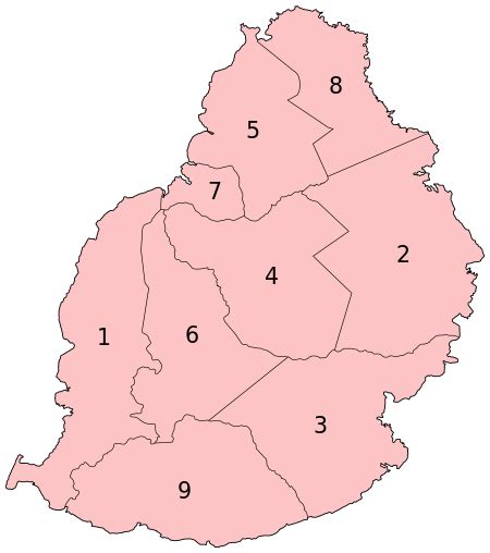 Organizaci N Territorial De Mauricio Wikipedia La Enciclopedia Libre