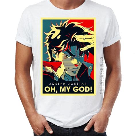 Camiseta masculina anime aventura bizarra de jojo incrível camisetas