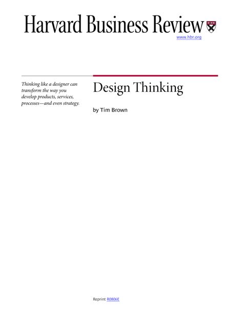 Tim Brown, Design Thinking