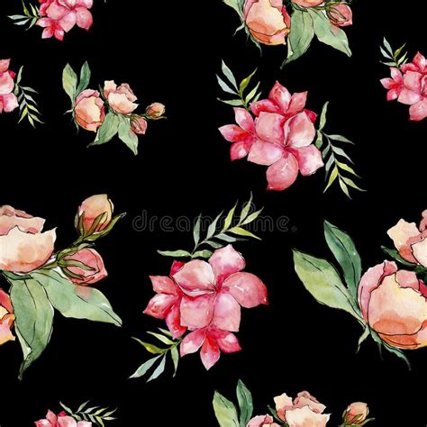 Pink Bouquet Wildflower Seamless Background Pattern Fabric Wallpaper